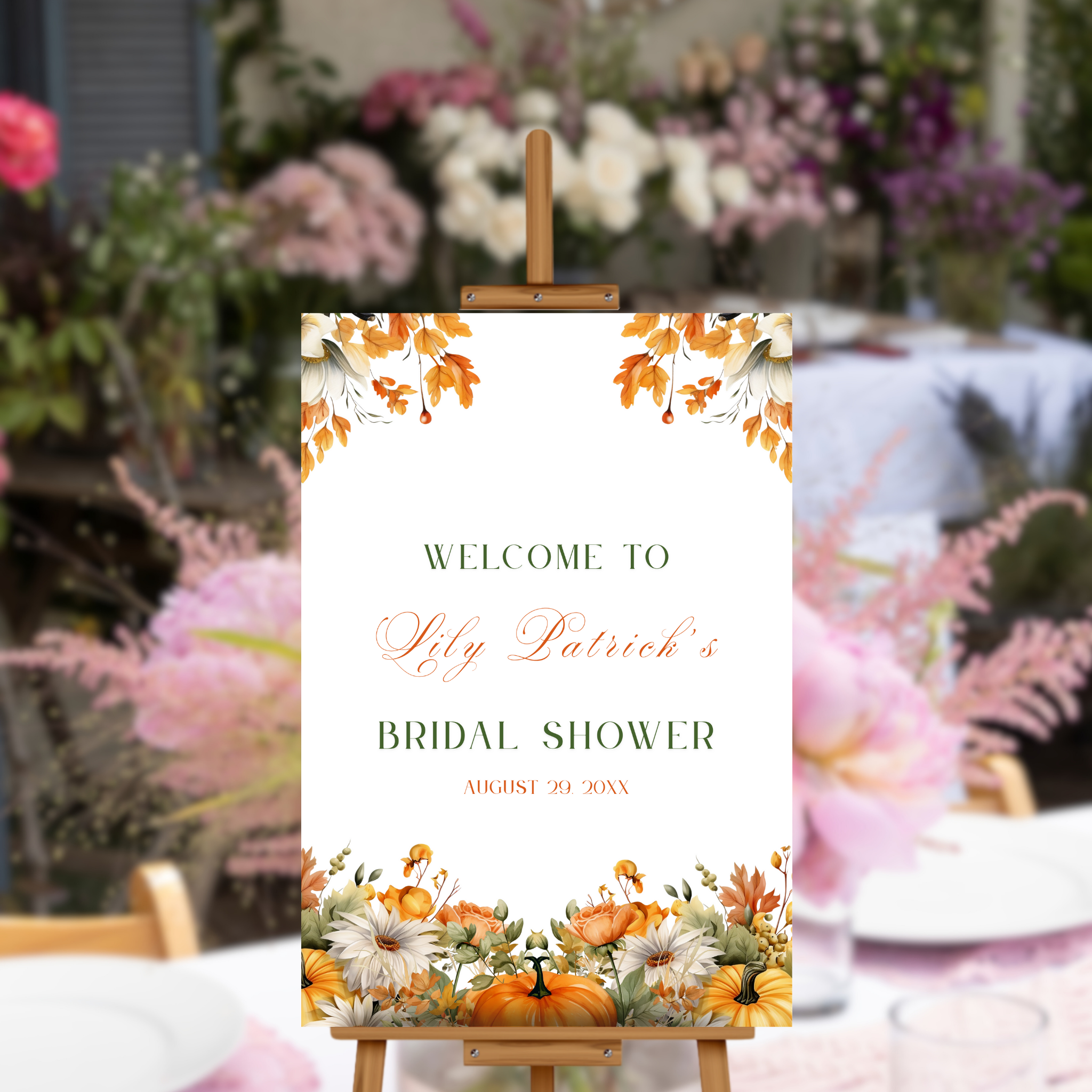 Fall Bridal Shower Welcome Sign #2
