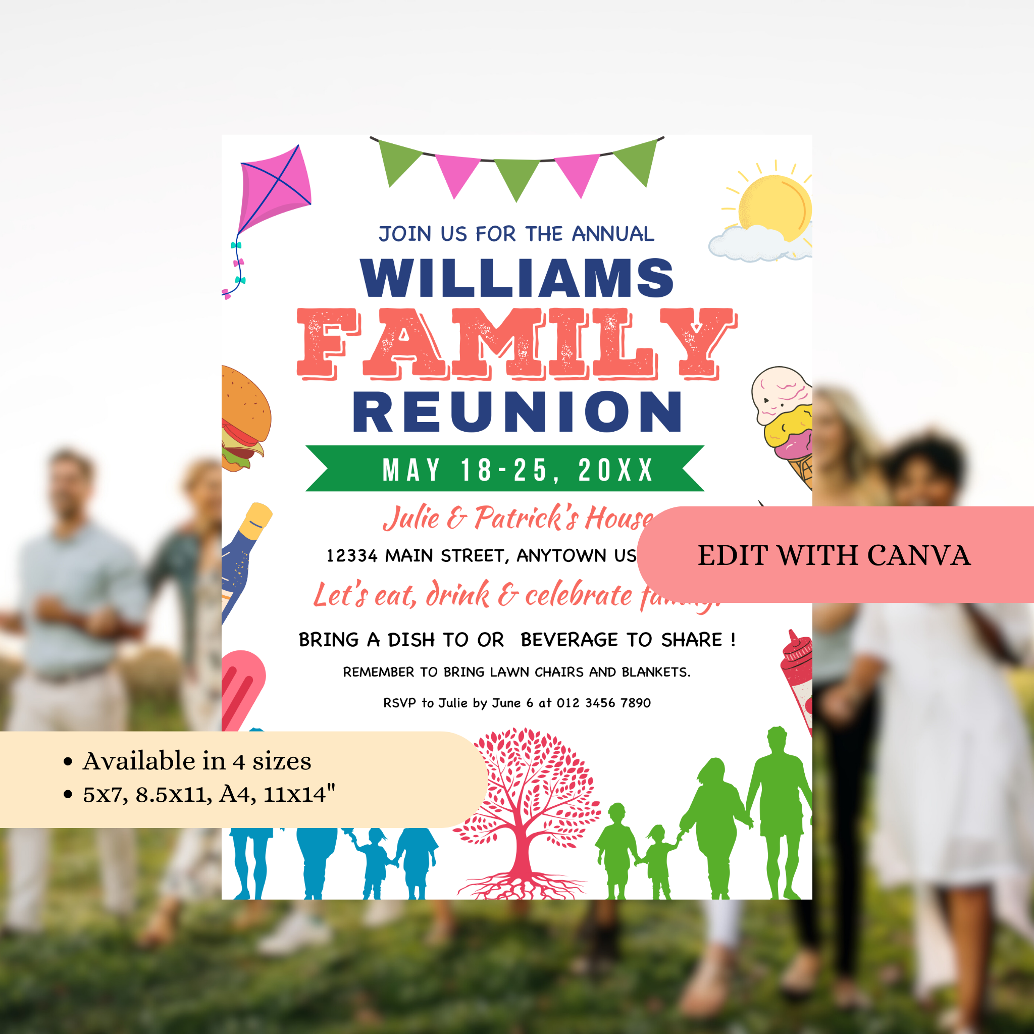 Family Reunion Flyer Template