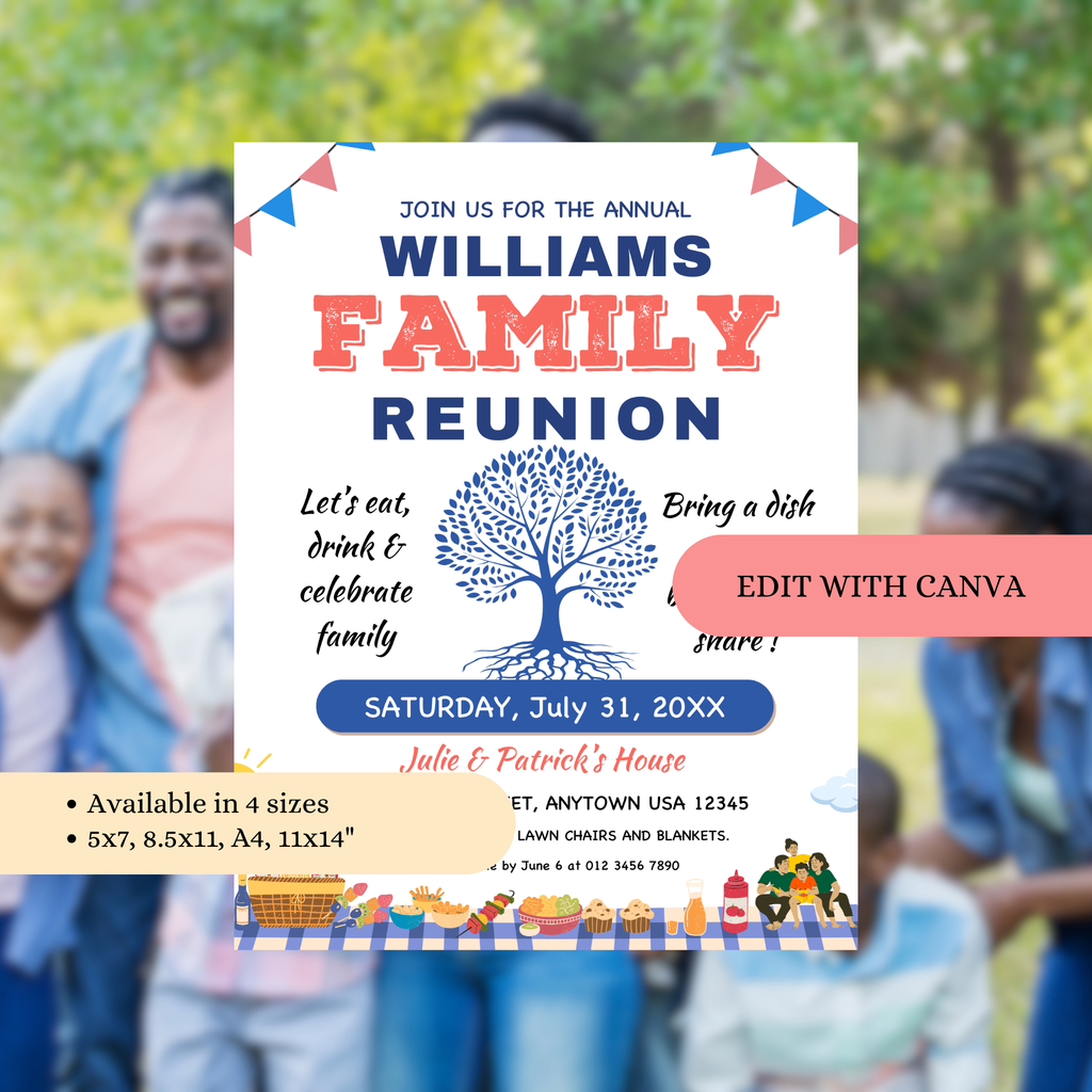 Editable Family Reunion Flyer