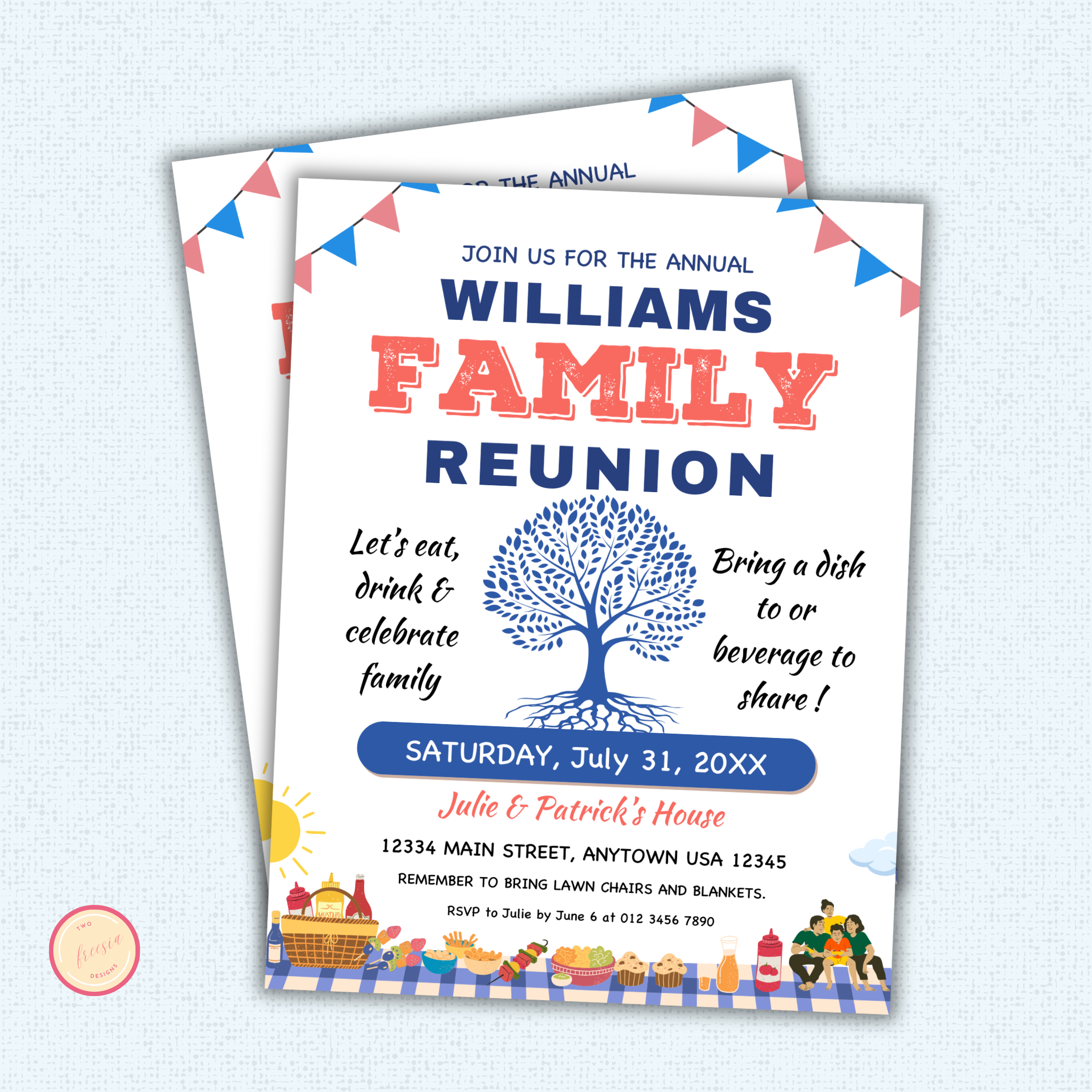 Editable Family Reunion Flyer