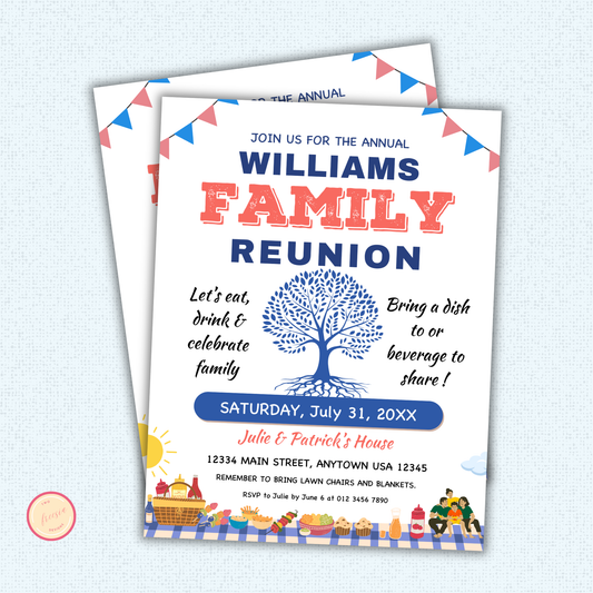 Editable Family Reunion Flyer