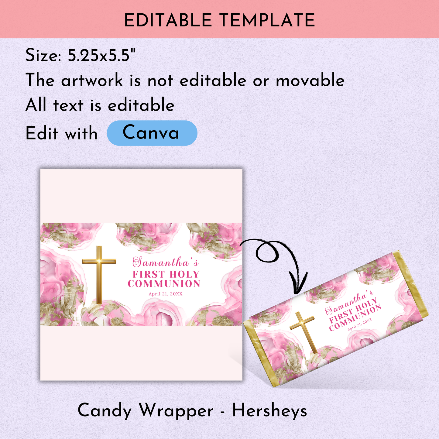 1st Communion Favor Bundle - Pink
