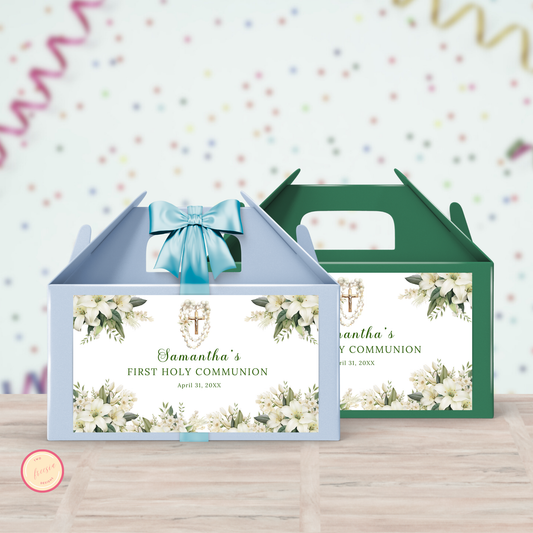 1st Communion Gable Box - Green