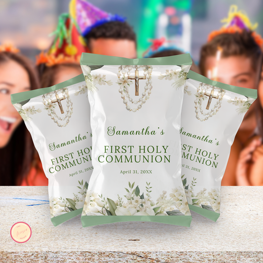 1st Holy Communion Chip Bag - Green