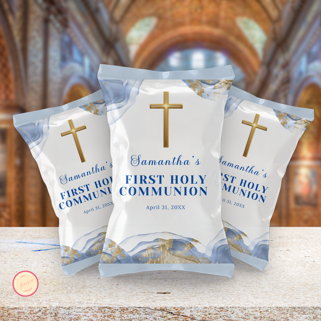 1st Holy Communion Chip Bag - Blue
