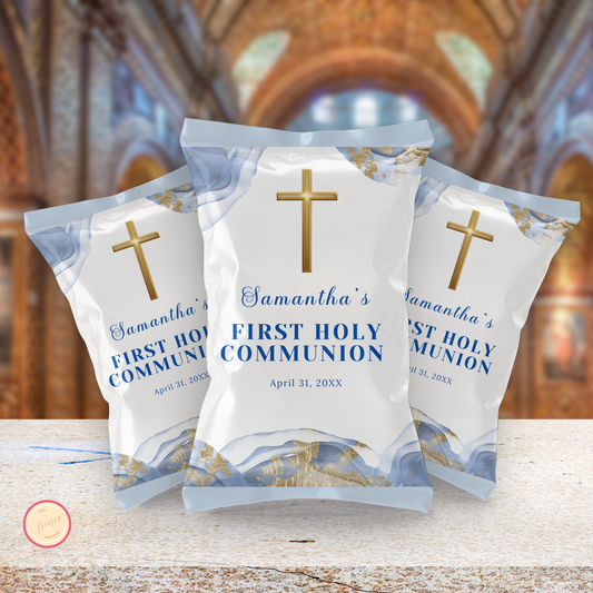 1st Holy Communion Chip Bag - Blue