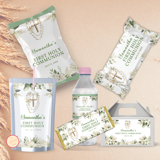 1st Communion Favor Bundle - Green