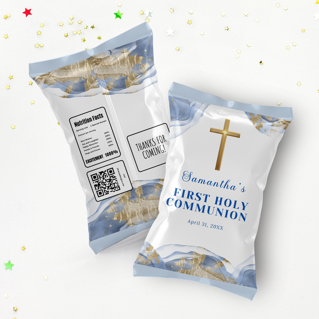 1st Holy Communion Chip Bag - Blue