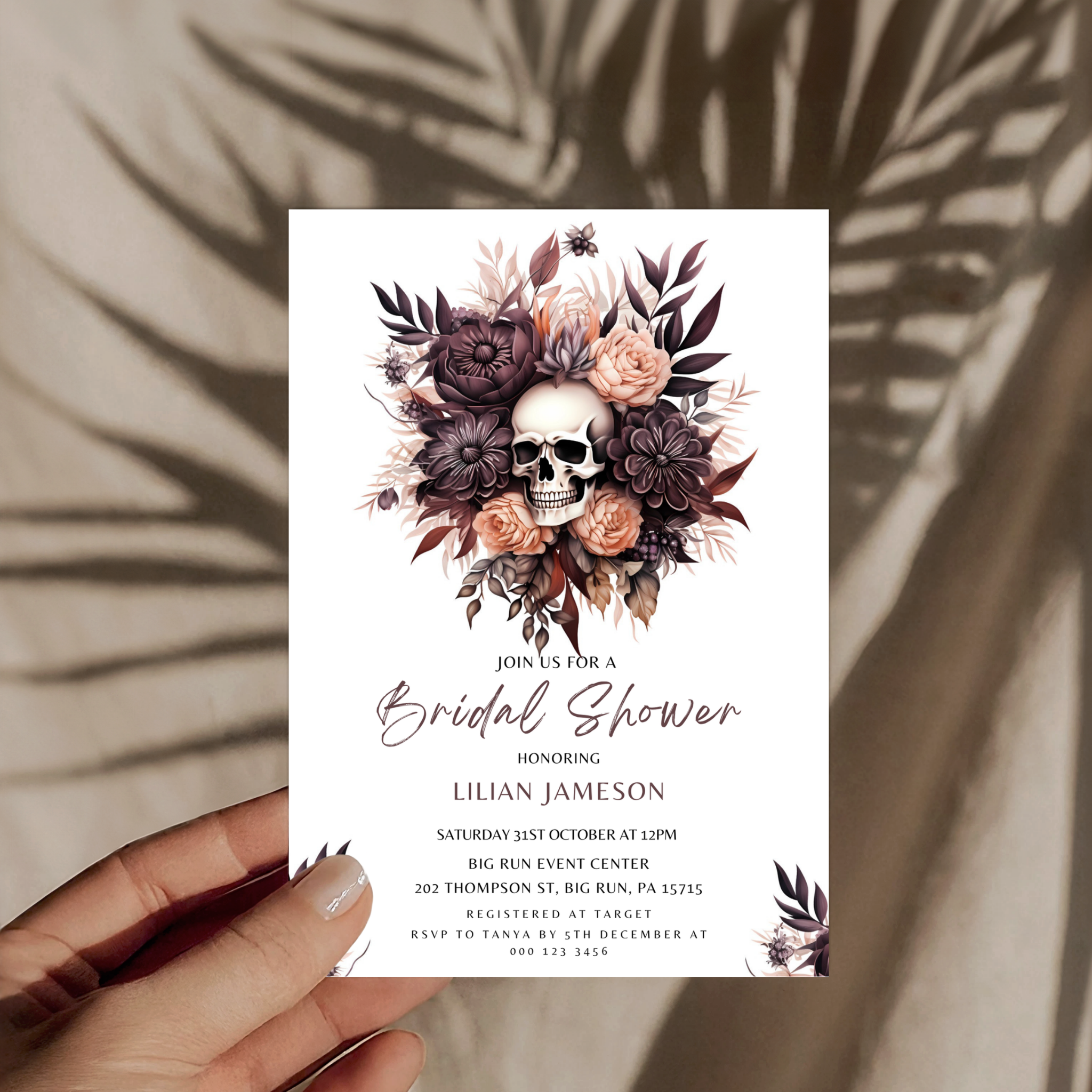 Halloween Bridal Shower Invitation