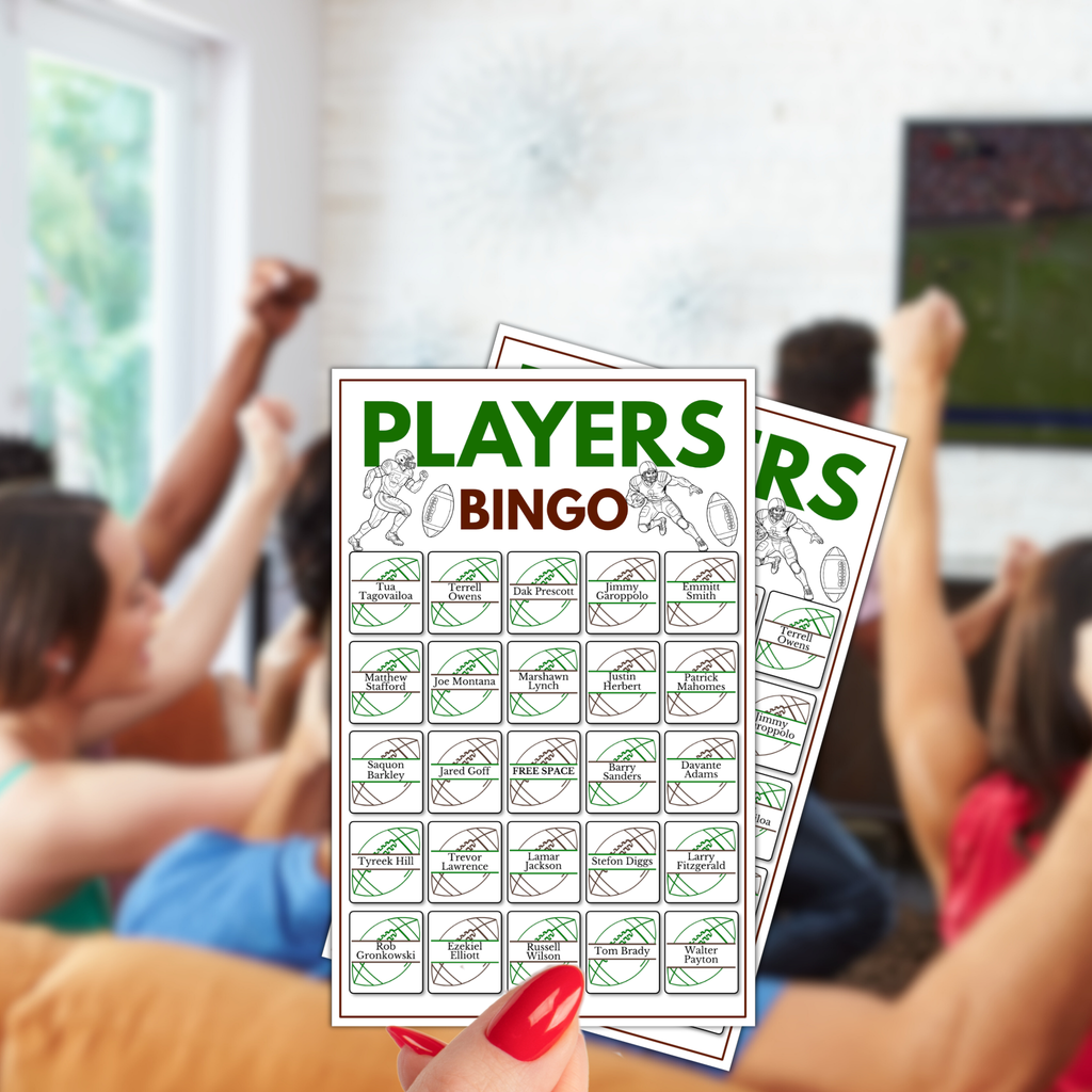 Football Players Bingo Game | 50 Cards