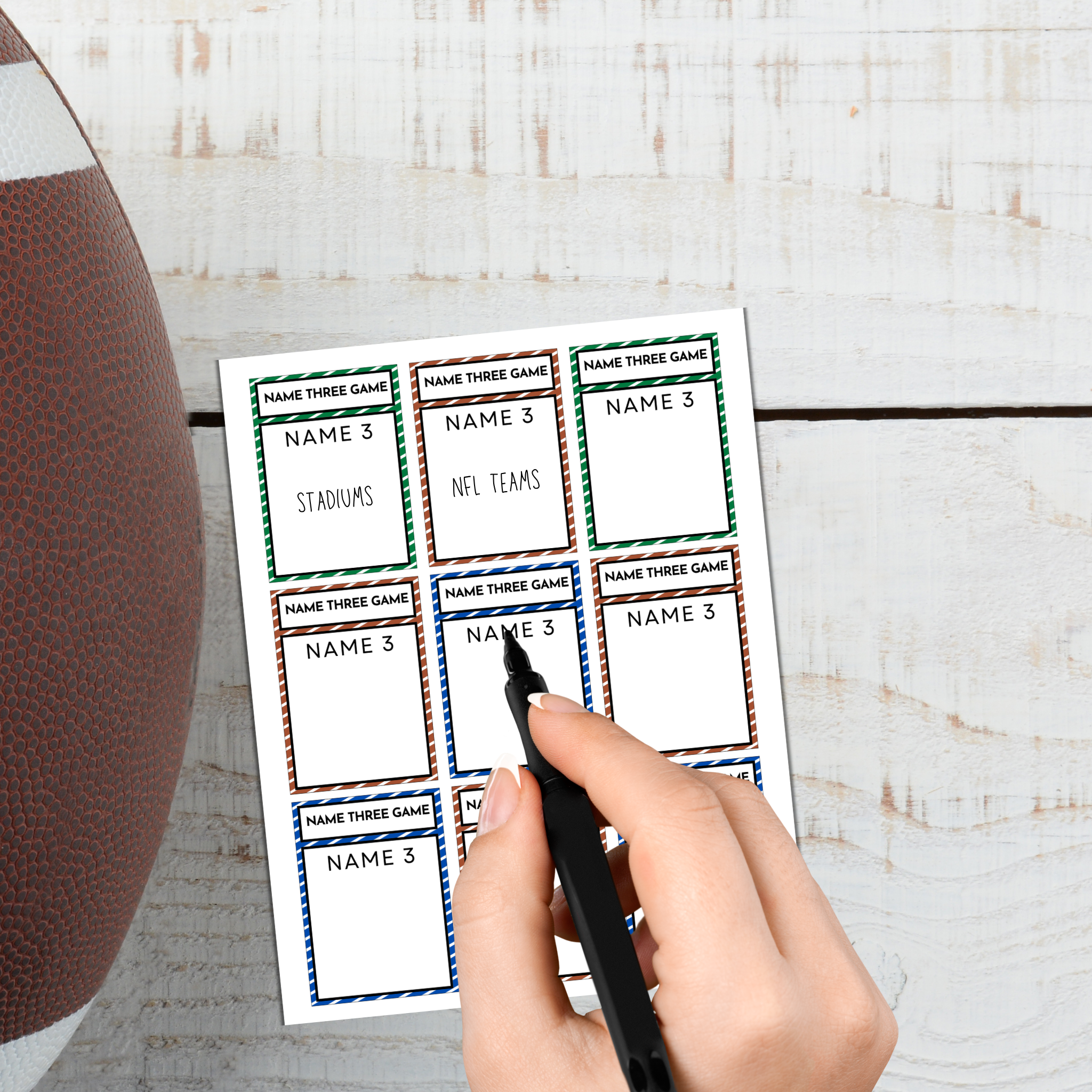 Football Name 3 Game