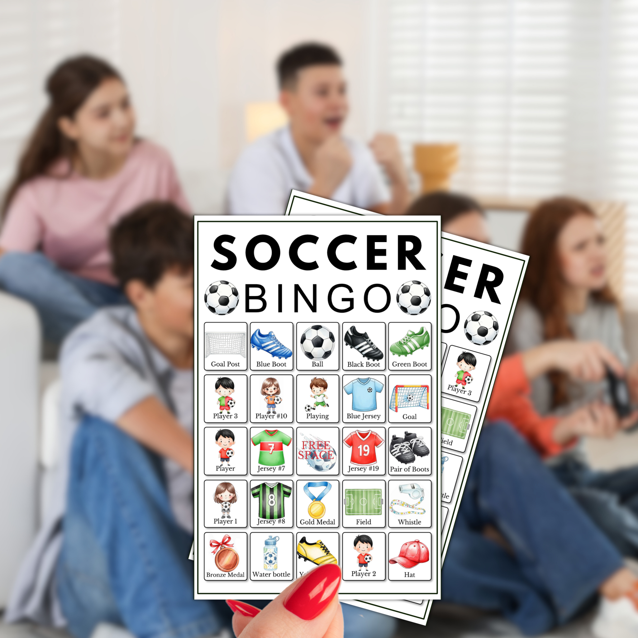 Soccer Players Bingo Game