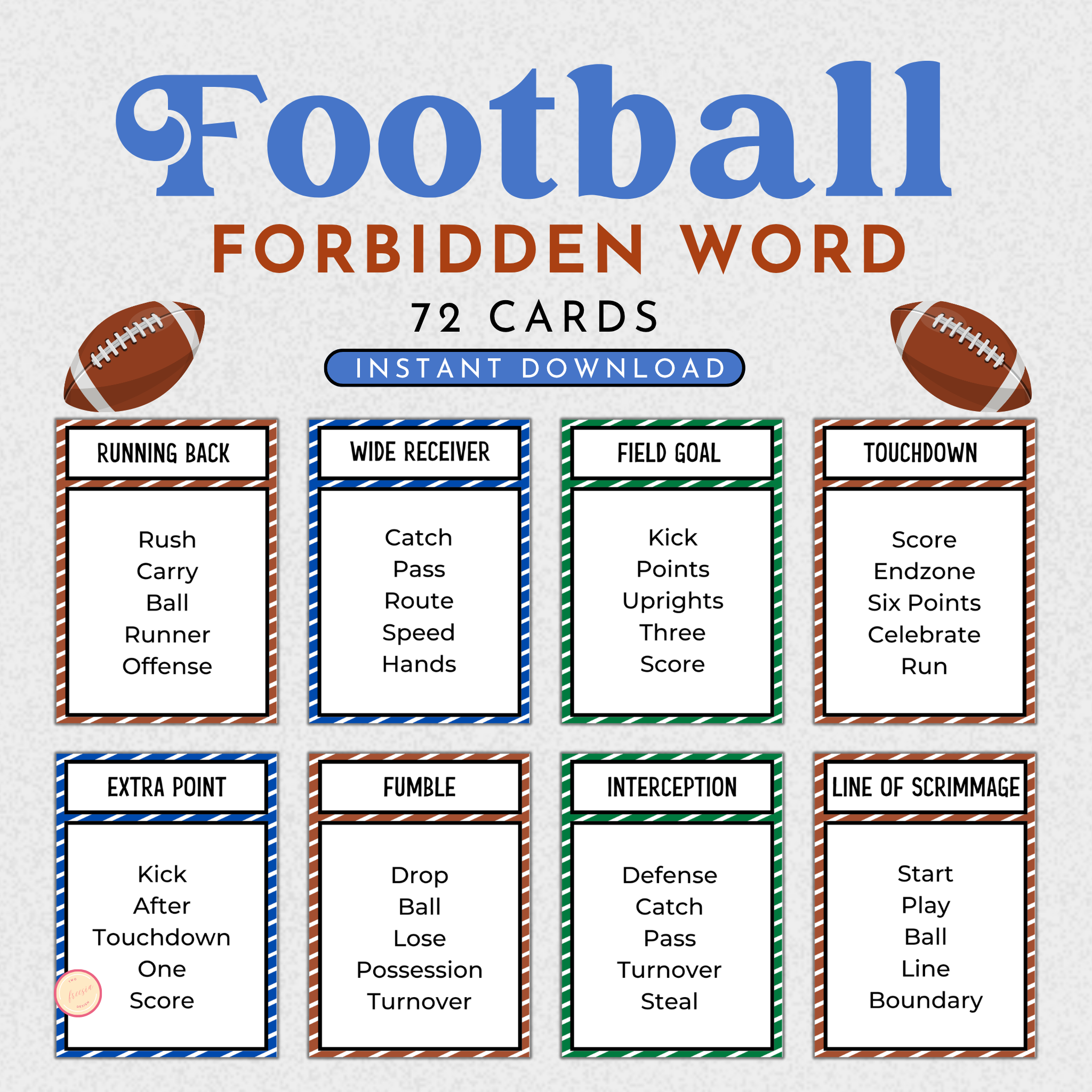 Football Forbidden Word Game