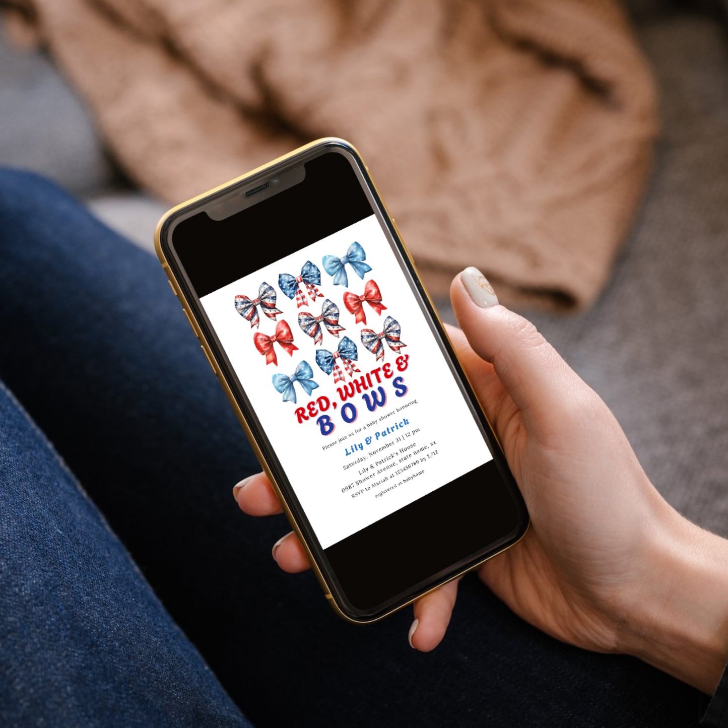 Patriotic Baby Shower Invite