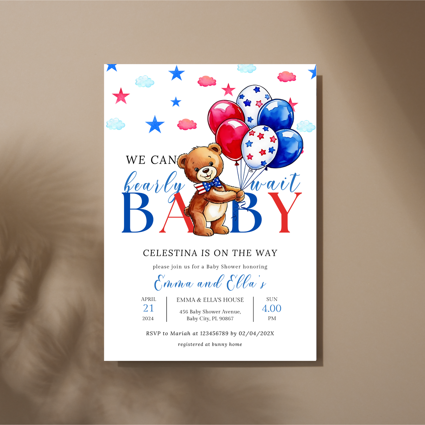 Patriotic Baby Shower Invitation