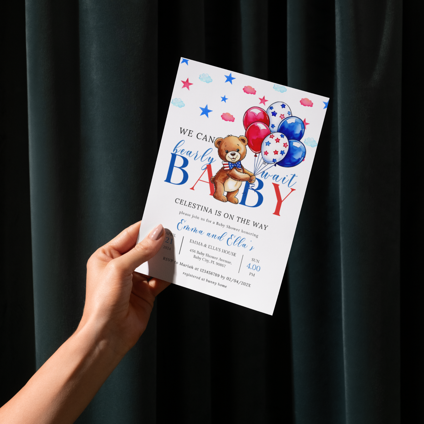 Patriotic Baby Shower Invitation