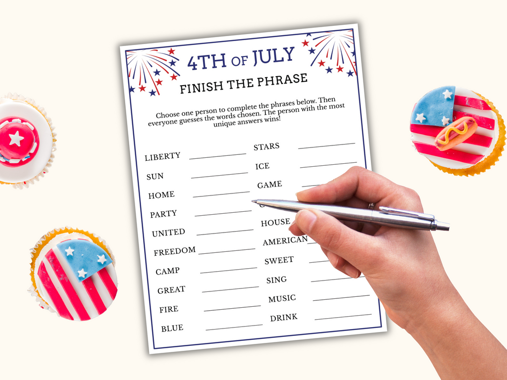 Fourth of July - 45 Printable Game