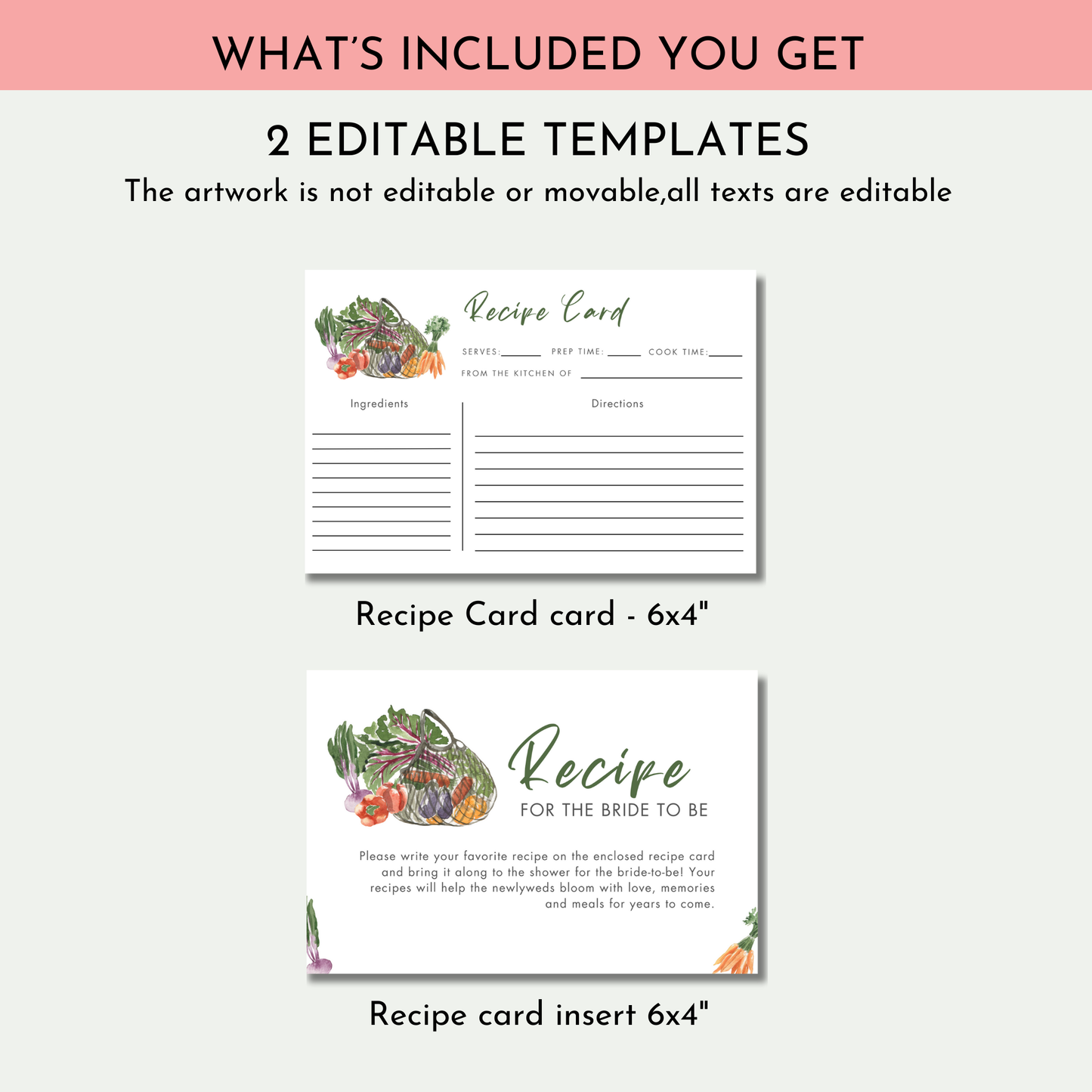 Fresh Off The Market Recipe Card