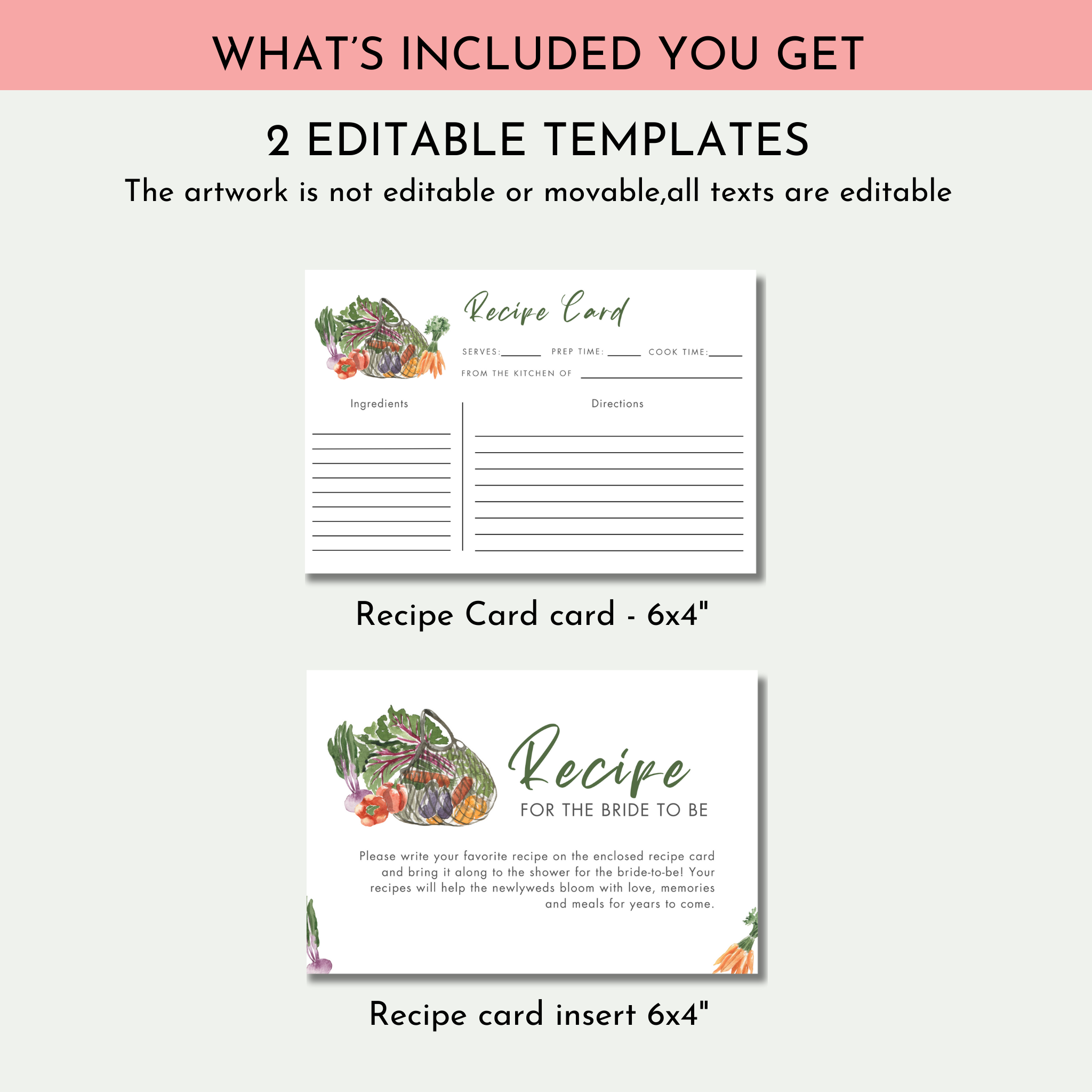 Fresh Off The Market Recipe Card