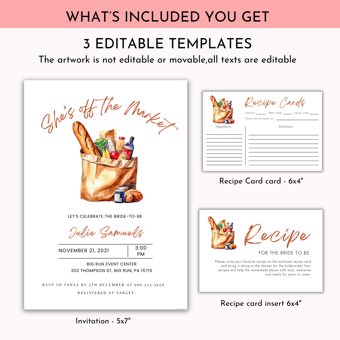 She's Off the Market Invitation Bundle