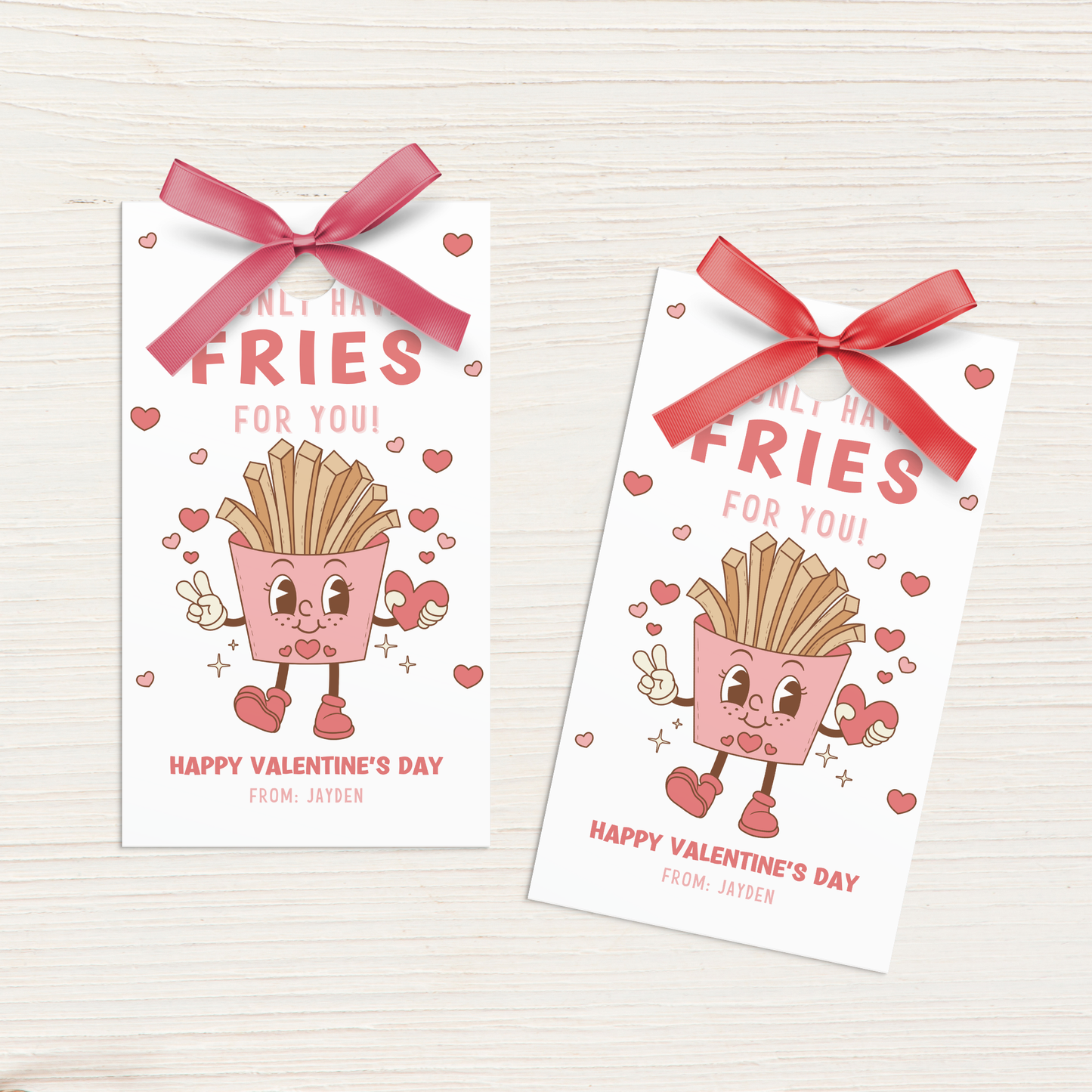 Valentine's French Fries Treat Tag