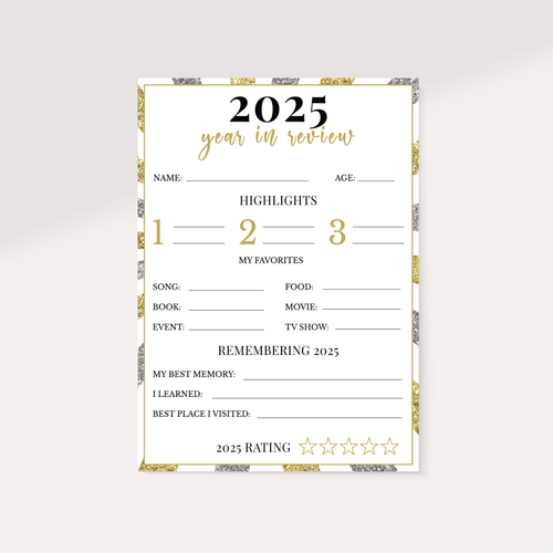 2025 Year in Review Printable