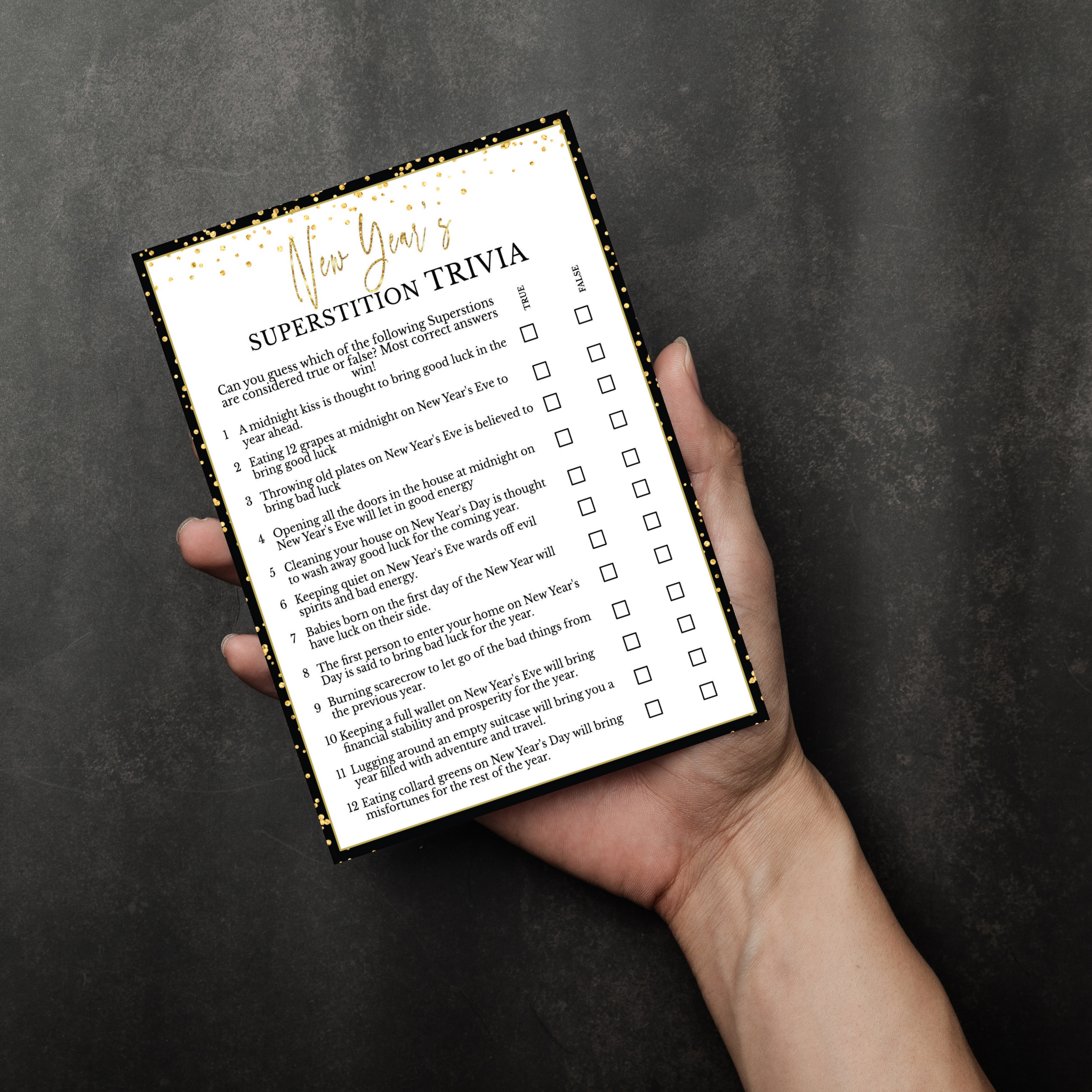 New Year's Party Games Printable