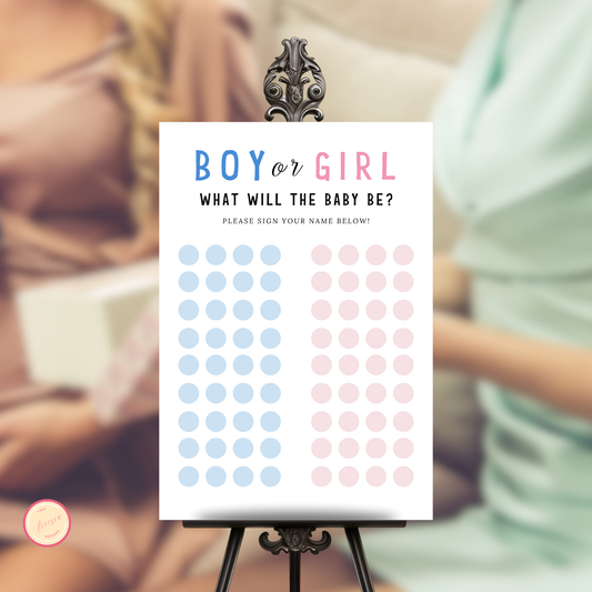 Gender Reveal Voting Game - Baby Clothes