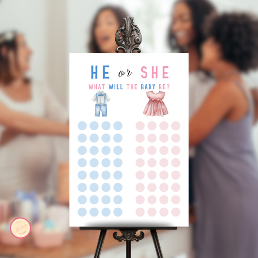 Gender Reveal Voting Game - Baby Clothes