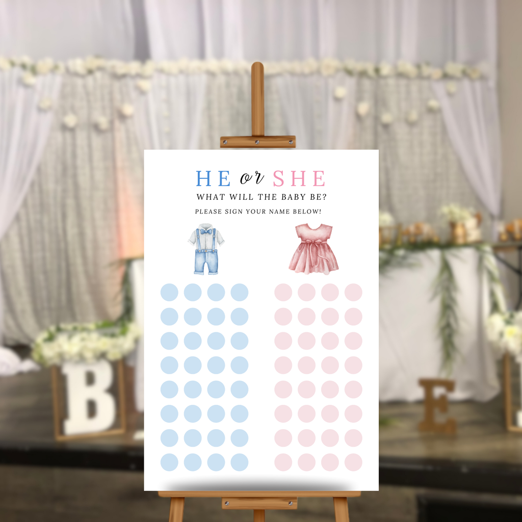 Gender Reveal Voting Sign Template