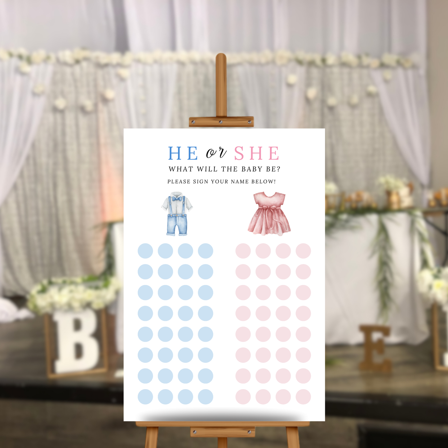 Gender Reveal Voting Sign Template