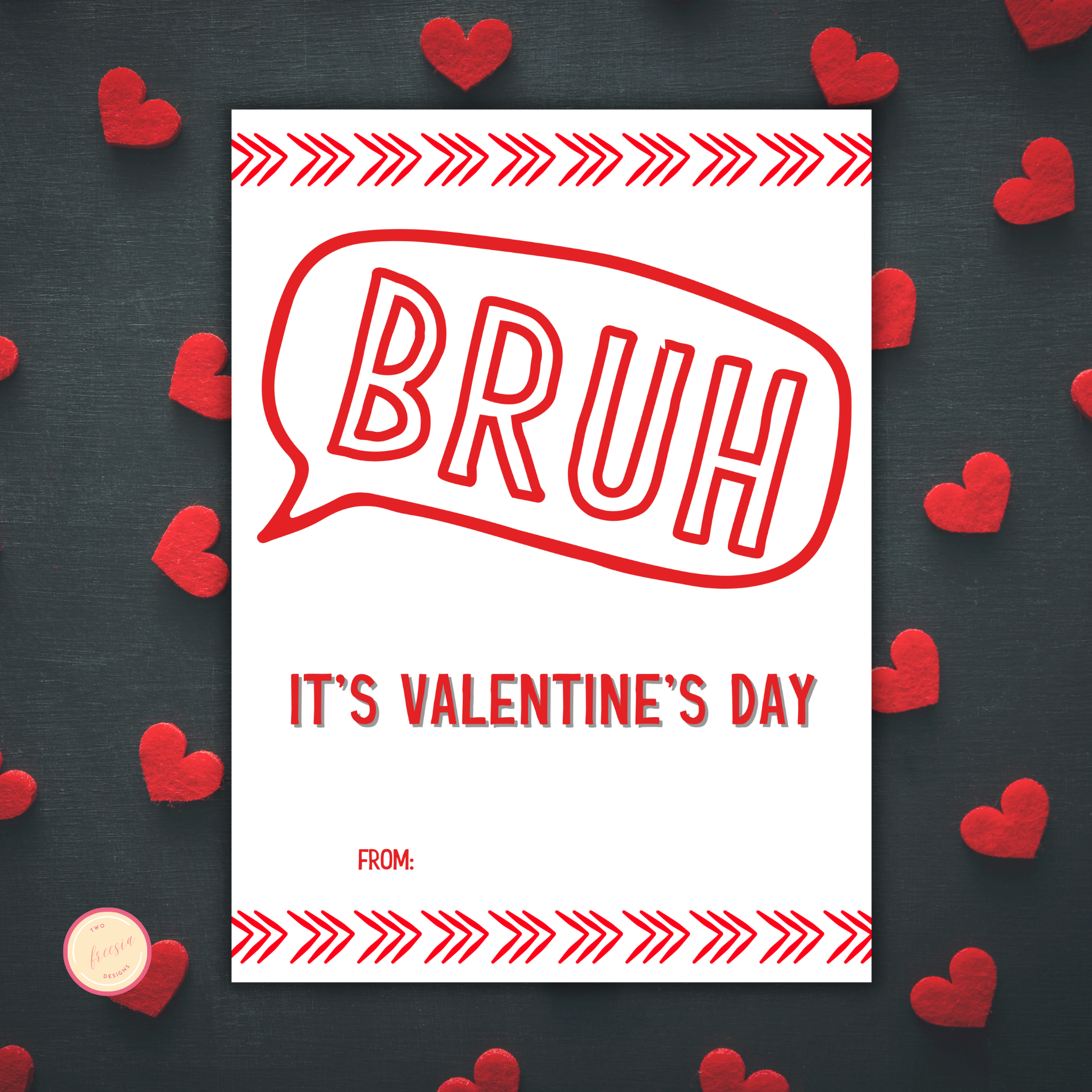 Bruh It's Valentine's Day Card