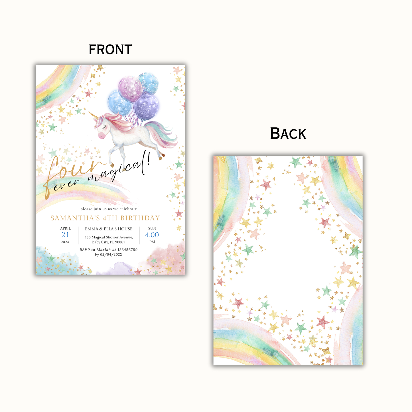 Four Ever Magical Invitation
