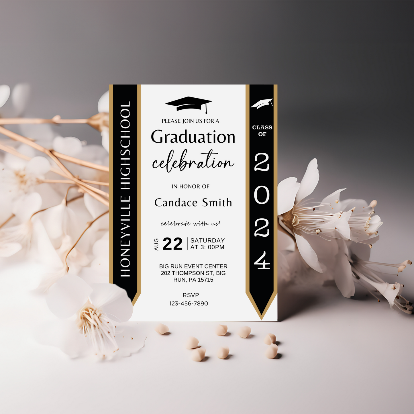 Graduation Invitation Template with Photo