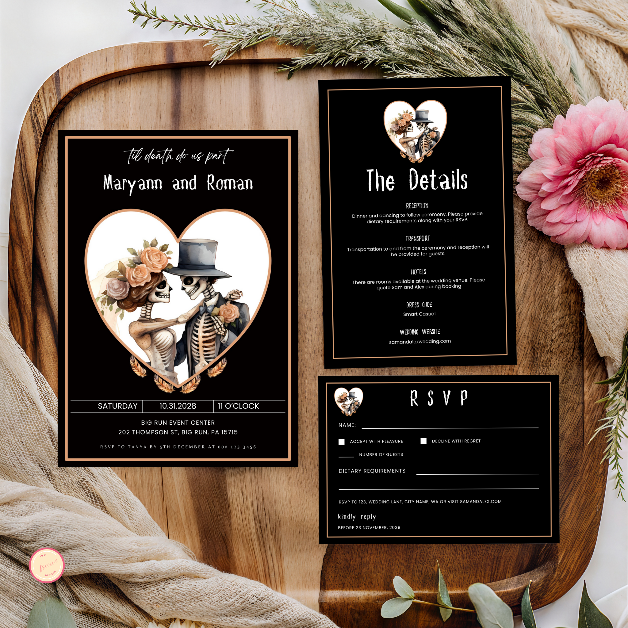 Gothic Wedding Invitation Bundle