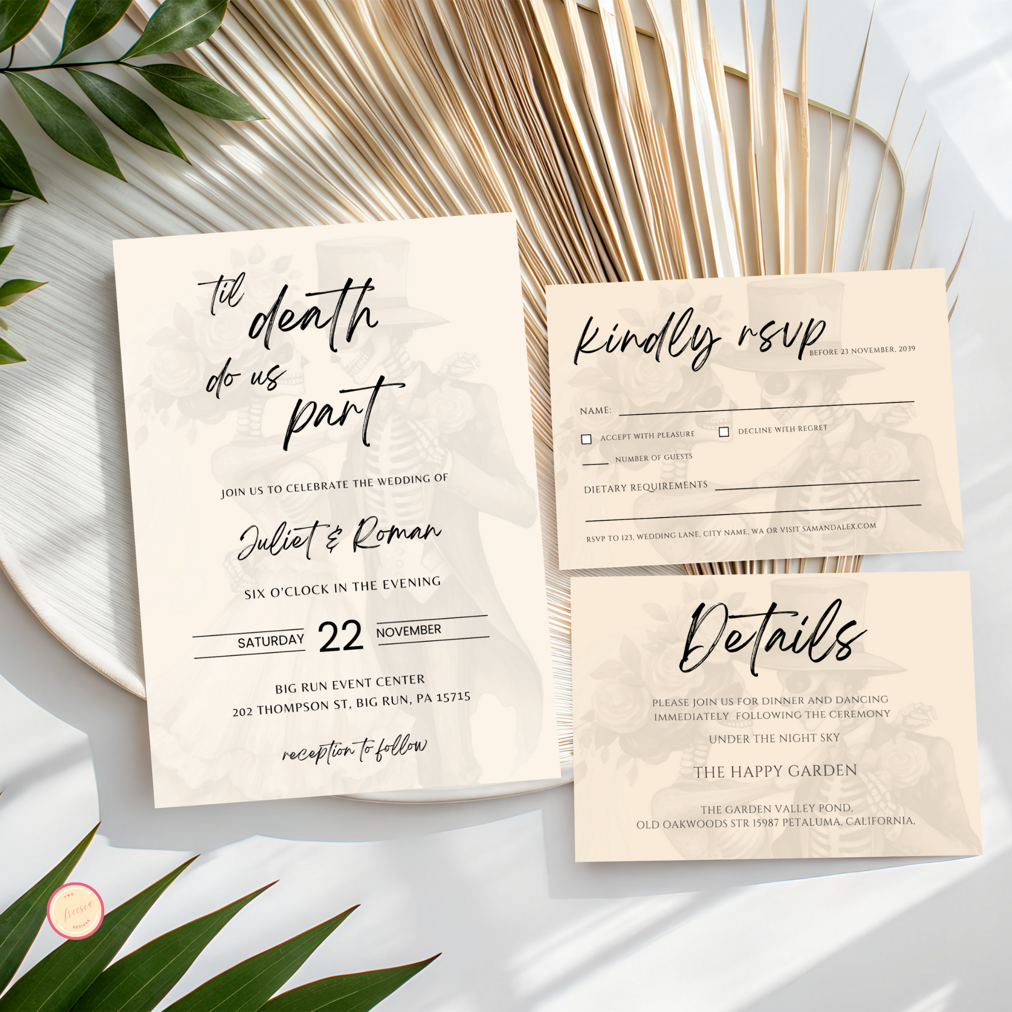 Gothic Wedding Invitation Set