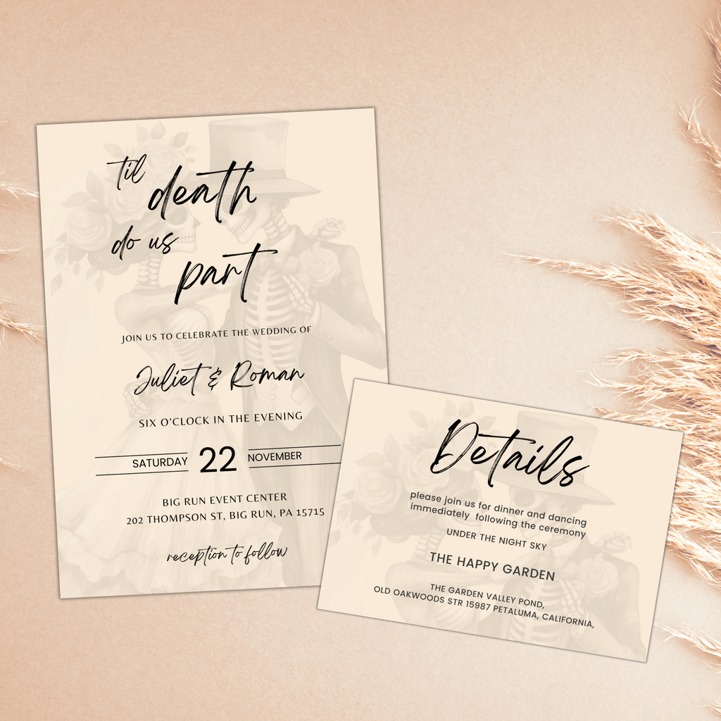 Gothic Wedding Invitation Set