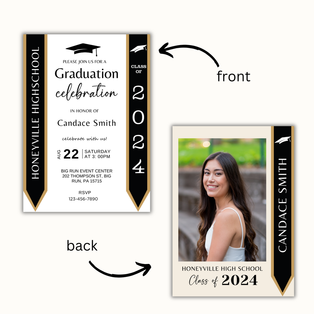 Graduation Invitation Template with Photo