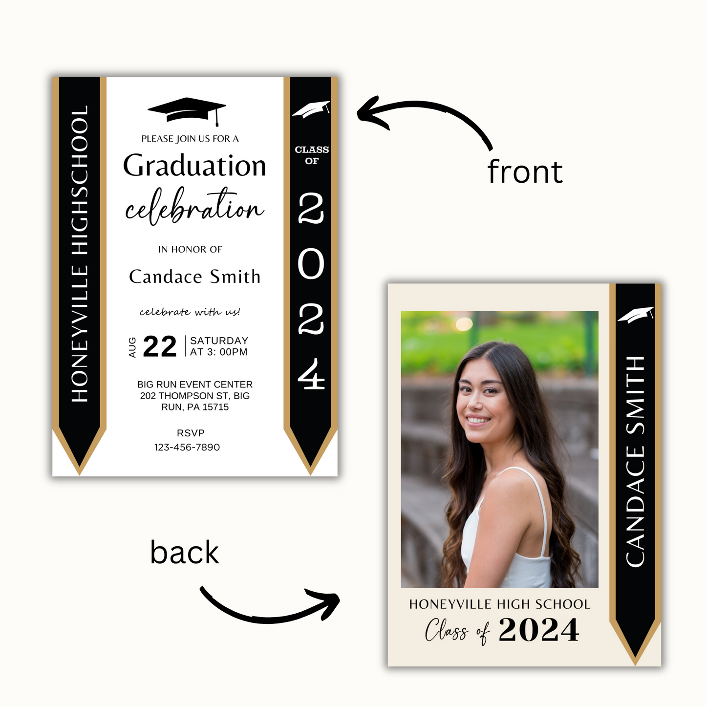 Graduation Invitation Template with Photo