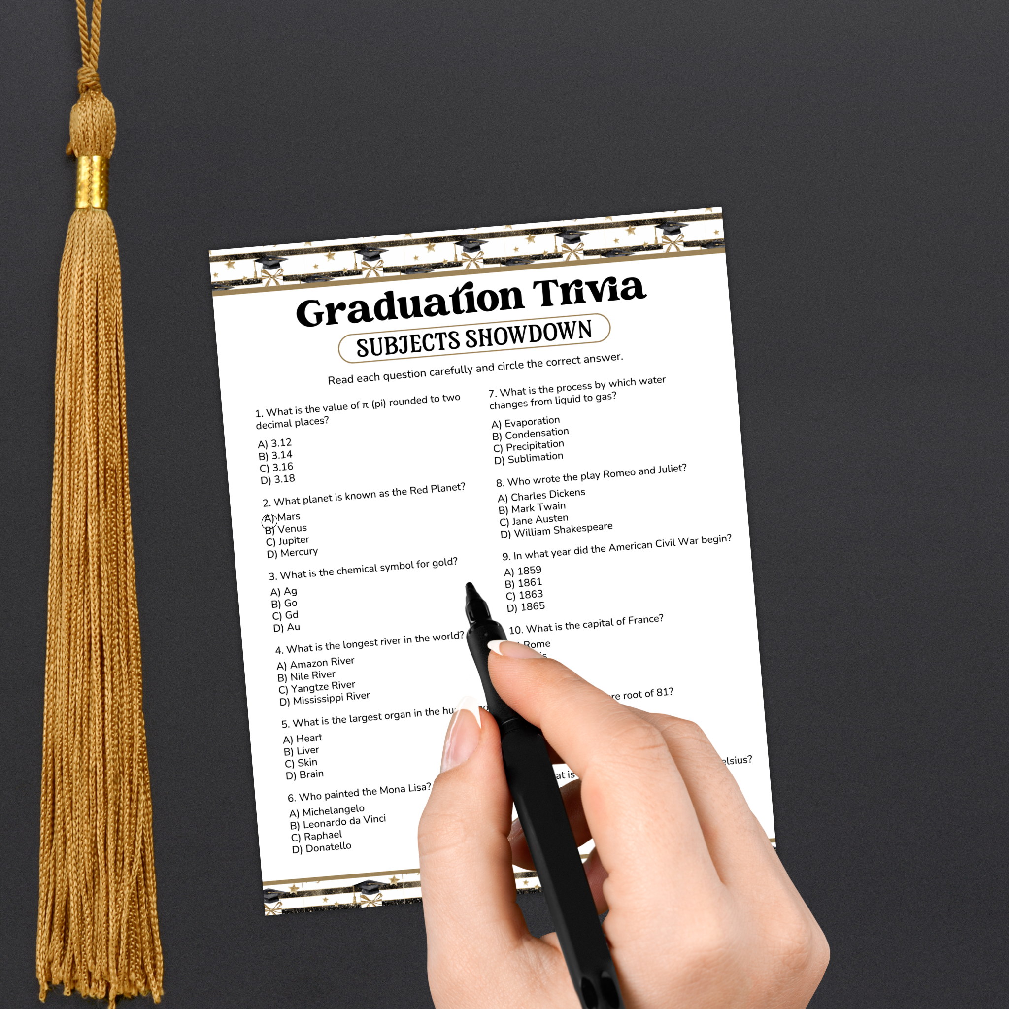 Subject Showdown Grad Game