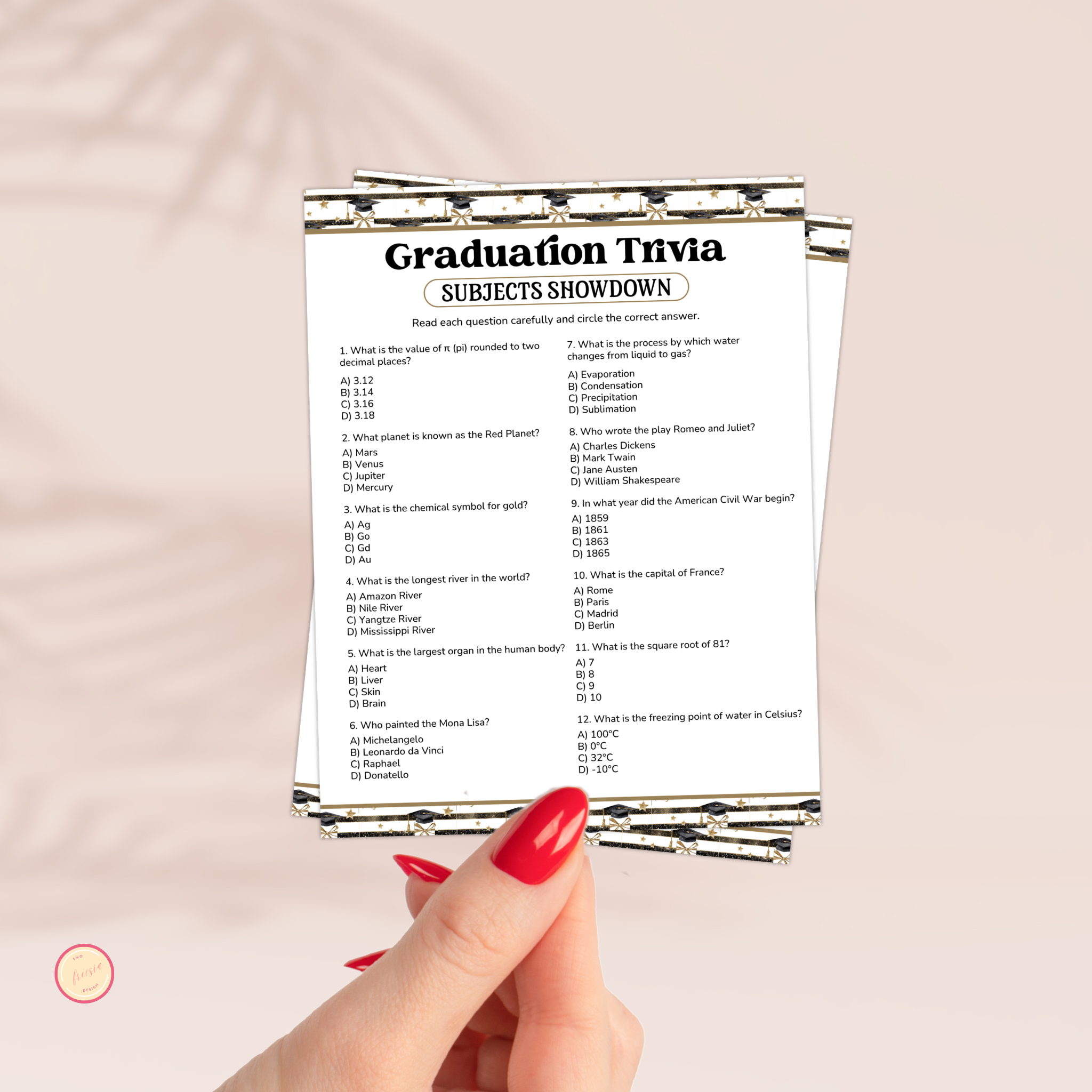 Subject Showdown Grad Game