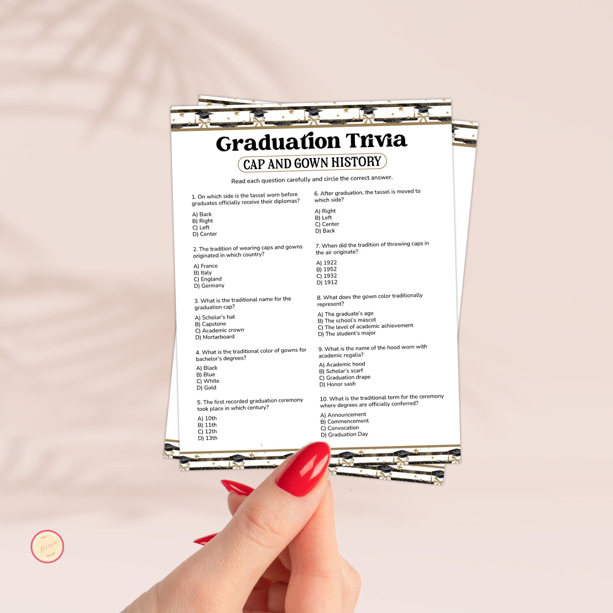 Graduation Cap & Gown Trivia