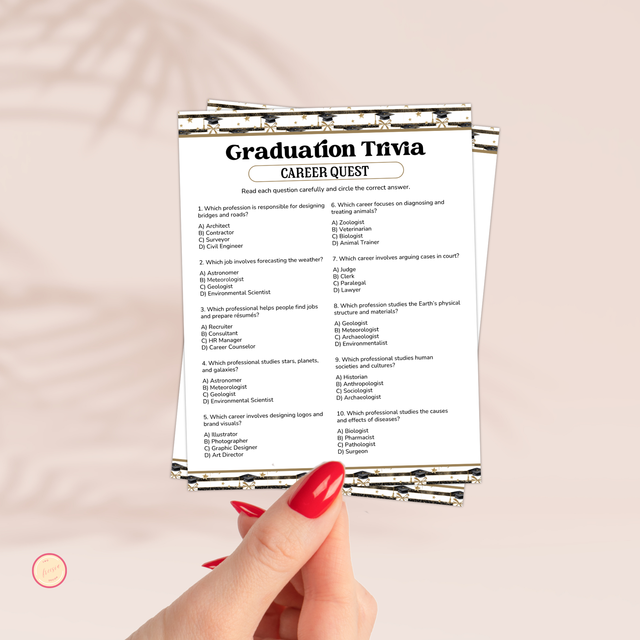 Graduation Career Quest Trivia