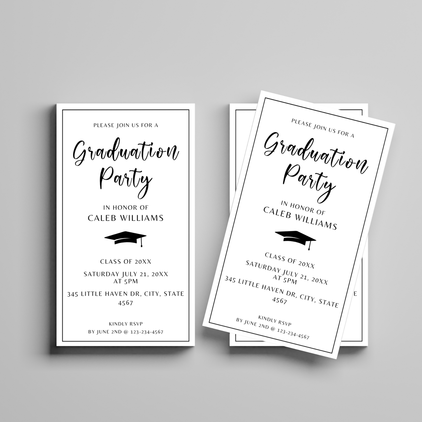 Graduation Party Invitation Inserts