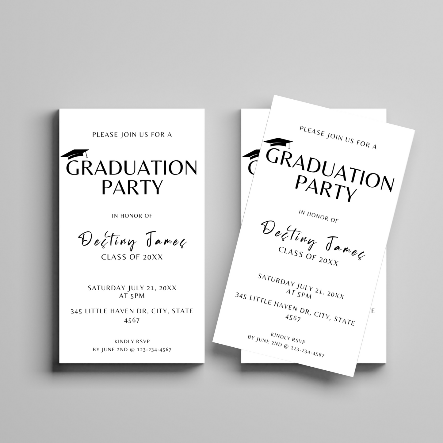 Editable Grad Party Inserts