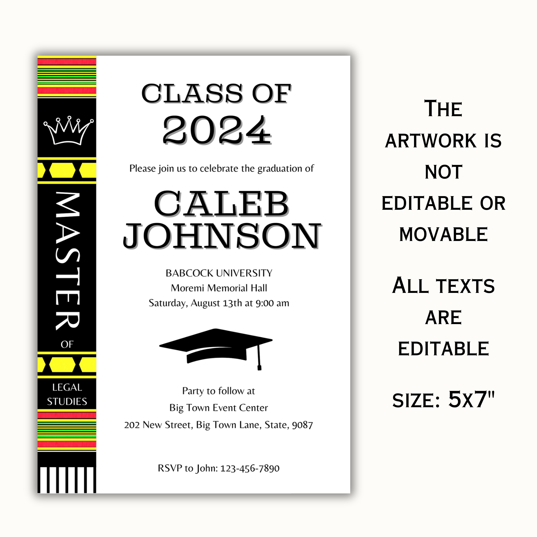 Graduation Invitation Template - Senior College Grad