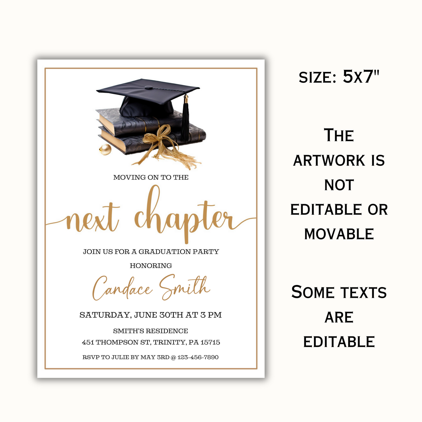 Graduation Invitation Template - Next Chapter