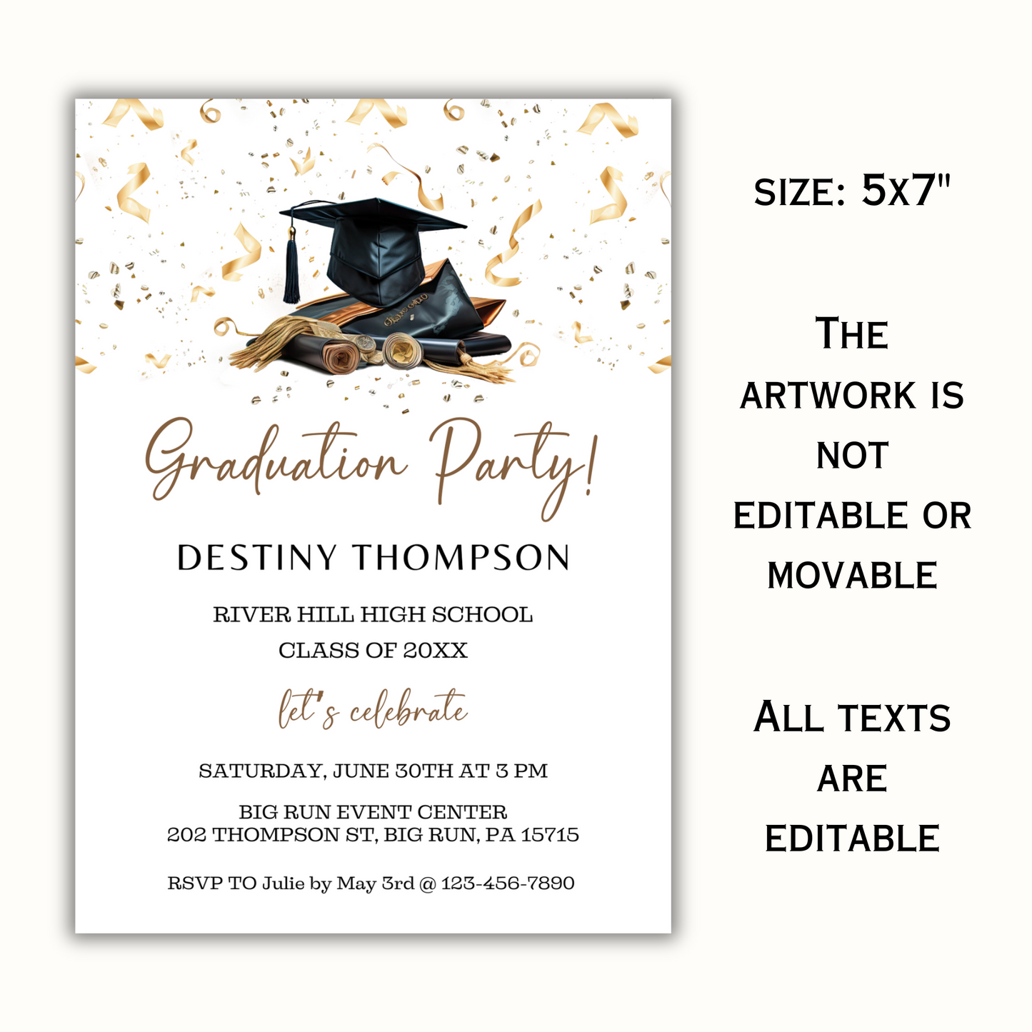 Graduation Invitation Template - High School/College