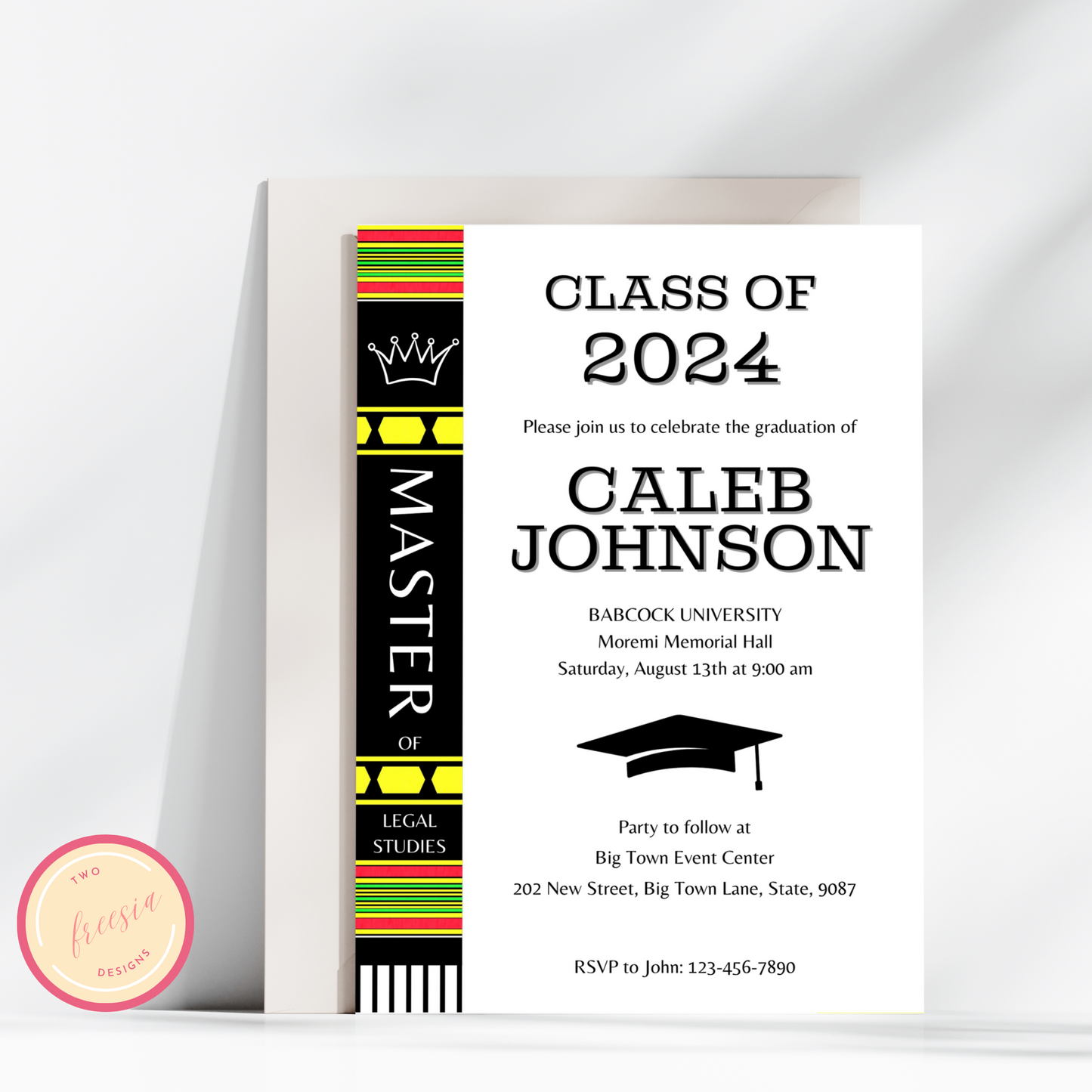 Graduation Invitation Template - Senior College Grad