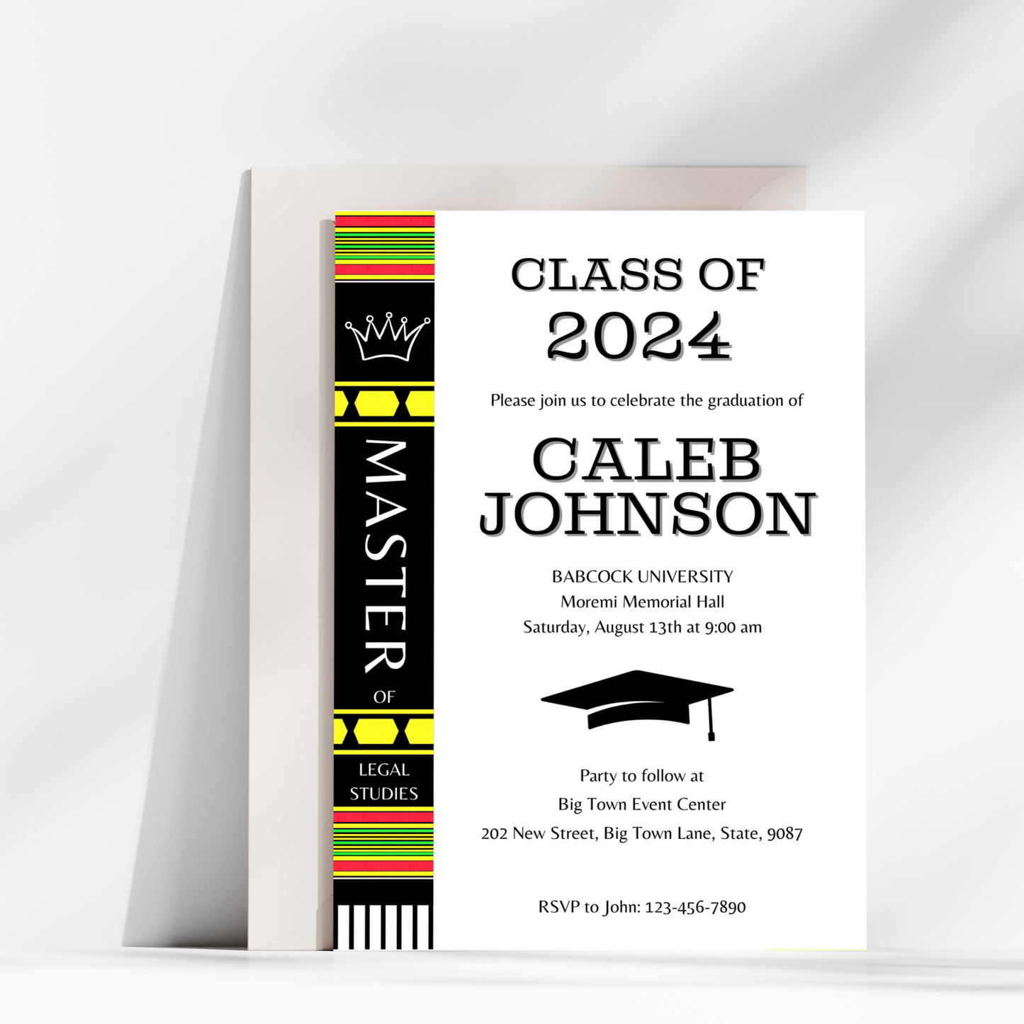 Editable Graduation Invitation Template